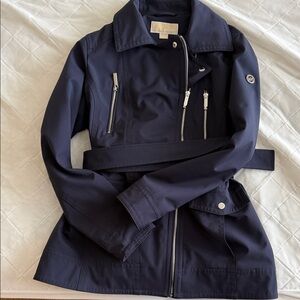 Michael Kors Women's Belted Navy Jacket